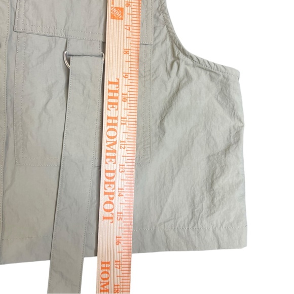 Forever 21 Khaki Safari Cropped Vest Size Large - Picture 5 of 6
